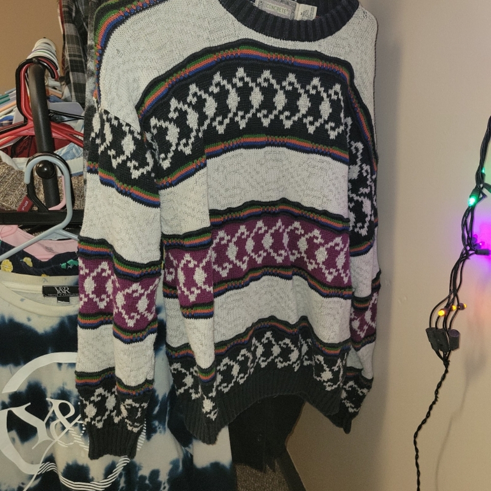 Multicolor Patterned Sweater